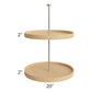 RTA Milan White Gloss Wood Lazy Susan Insert for a 27" x 30" Diagonal Corner Wall Cabinet