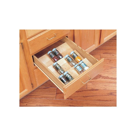 RTA Milan White Gloss Wood Spice Tray - Fits Drawer Sizes up to 24" Wide
