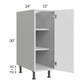 RTA Milan White Matte 12" Full Height Door Base Cabinet-Right Hinged with Spice Pull-Out
