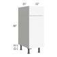 RTA Milan White Matte 12" Vanity Base Cabinet-Right Hinged