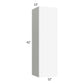 RTA Milan White Matte 12" x 42" Wall Cabinet-Left Hinged with 1 Finished Side