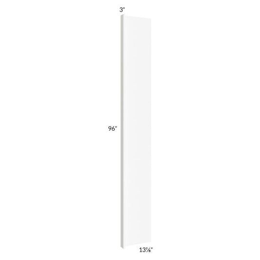RTA Milan White Matte 14" x 96" Refrigerator End Panel with 3" Stile