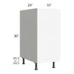 RTA Milan White Matte 15" Full Height Door Base Cabinet-Left Hinged with Spice Pull-Out