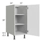 RTA Milan White Matte 15" Full Height Door Base Cabinet-Right Hinged with 2 Finished Sides