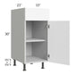 RTA Milan White Matte 15" Vanity Base Cabinet-Right Hinged