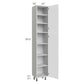 RTA Milan White Matte 15" x 13" x 84" Pantry Cabinet (13" depth)-Left Hinged