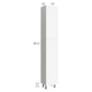 RTA Milan White Matte 15" x 13" x 90" Pantry Cabinet (13" depth)-Left Hinged with 2 Finished Sides