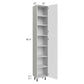 RTA Milan White Matte 15" x 13" x 90" Pantry Cabinet (13" depth)-Left Hinged with 2 Finished Sides