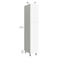 RTA Milan White Matte 15" x 24" x 84" Pantry Cabinet (24" depth)-Left Hinged with 1 Finished Side and 1 Roll Out Tray
