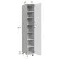 RTA Milan White Matte 15" x 24" x 90" Pantry Cabinet (24" depth)-Right Hinged