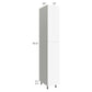 RTA Milan White Matte 15" x 24" x 96" Pantry Cabinet (24" depth)-Left Hinged with 1 Finished Side