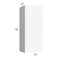 RTA Milan White Matte 15" x 36" Wall Cabinet-Right Hinged