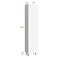 RTA Milan White Matte 18" x 13" x 84" Pantry Cabinet (13" depth)-Left Hinged with 1 Finished Side