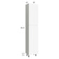 RTA Milan White Matte 18" x 13" x 90" Pantry Cabinet (13" depth)-Right Hinged with 1 Finished Side