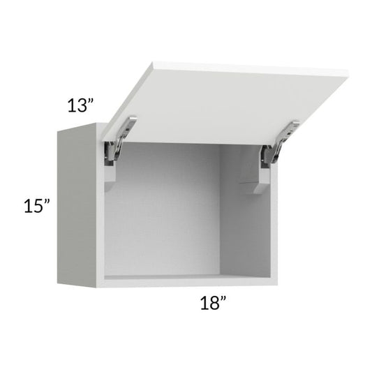 RTA Milan White Matte 18" x 15" Lift-Up Door Wall Cabinet
