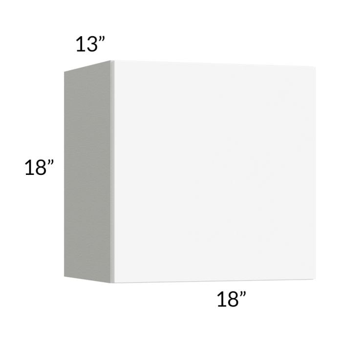 RTA Milan White Matte 18" x 18" Lift-Up Door Wall Cabinet with 1 Finished End Panel
