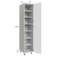RTA Milan White Matte 18" x 24" x 90" Pantry Cabinet (24" depth)-Left Hinged with 3 Roll Out Trays