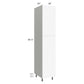 RTA Milan White Matte 18" x 24" x 90" Pantry Cabinet (24" depth)-Right Hinged with 1 Finished Side and 4 Roll Out Trays