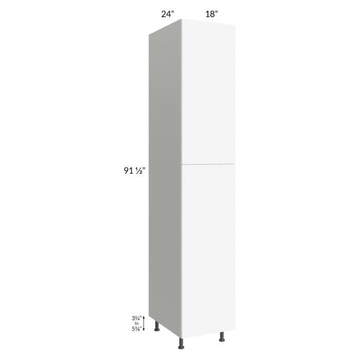 RTA Milan White Matte 18" x 24" x 96" Pantry Cabinet (24" depth)-Left ...