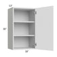 RTA Milan White Matte 18" x 30" Wall Cabinet-Right Hinged with 1 Finished Side