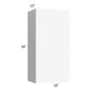 RTA Milan White Matte 18" x 36" Wall Cabinet-Left Hinged with 1 Finished Side