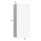 RTA Milan White Matte 18" x 42" Wall Cabinet-Left Hinged with 1 Finished Side