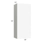 RTA Milan White Matte 18" x 42" Wall Cabinet-Right Hinged with 1 Finished Side