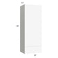 RTA Milan White Matte 18" x 48" x 15" Wall Cabinet-Left Hinged with Drawers and 2 Finished End Panels