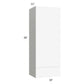 RTA Milan White Matte 18" x 48" x 15" Wall Cabinet-Right Hinged with Drawers and 1 Finished End Panel