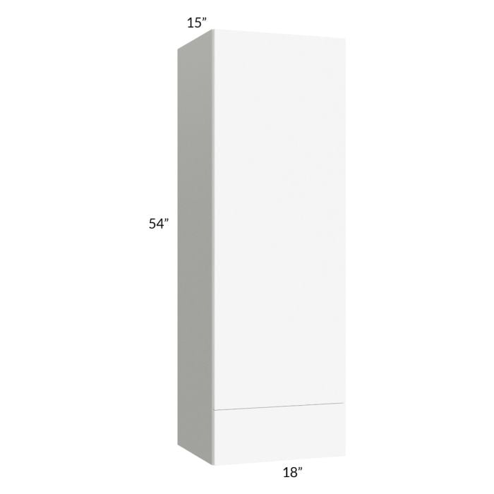 RTA Milan White Matte 18" x 54" x 15" Wall Cabinet-Left Hinged with Drawers