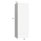 RTA Milan White Matte 18" x 54" x 15" Wall Cabinet-Right Hinged with Drawers