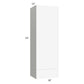 RTA Milan White Matte 18" x 54" x 15" Wall Cabinet-Right Hinged with Drawers and 2 Finished End Panels