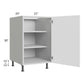 RTA Milan White Matte 21" Full Height Door Base Cabinet-Right Hinged