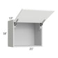 RTA Milan White Matte 21" x 18" Lift-Up Door Wall Cabinet with 2 Finished End Panels