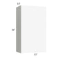 RTA Milan White Matte 21" x 36" Wall Cabinet-Left Hinged with 1 Finished Side