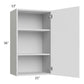 RTA Milan White Matte 21" x 36" Wall Cabinet-Left Hinged with 1 Finished Side