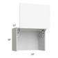 RTA Milan White Matte 24" Countertop Wall Appliance Cabinet with 2 Finished End Panels