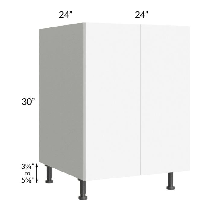 RTA Milan White Matte 24" Full Height Door Base Cabinet with 1 Finished Side