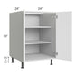RTA Milan White Matte 24" Full Height Door Base Cabinet with 2 Finished Sides and 1 Roll Out Tray