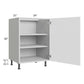 RTA Milan White Matte 24" Full Height Door Vanity Sink Base Cabinet (1 door)-Left Hinged with 1 Finished Side