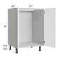 RTA Milan White Matte 24" Full Height Door Vanity Sink Base Cabinet with 1 Finished Side