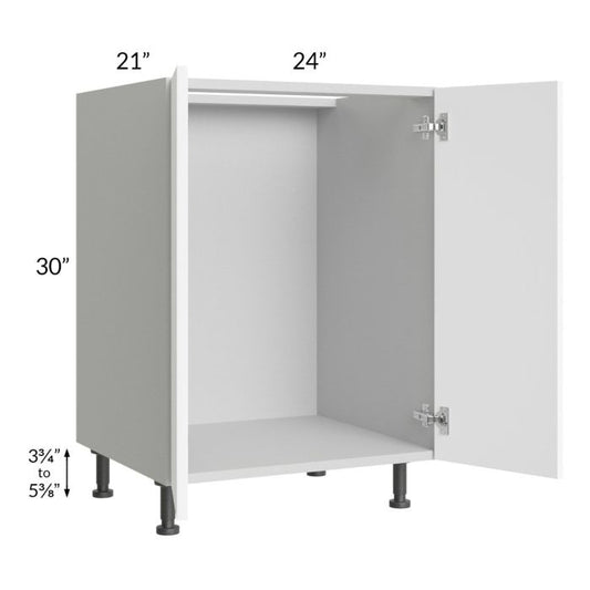 RTA Milan White Matte 24" Full Height Door Vanity Sink Base Cabinet