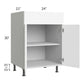 RTA Milan White Matte 24" Vanity Base Cabinet