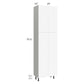 RTA Milan White Matte 24" x 13" x 84" Pantry Cabinet (4 doors, 13" depth)
