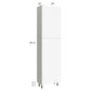 RTA Milan White Matte 24" x 13" x 90" Pantry Cabinet (2 doors, 13" depth)