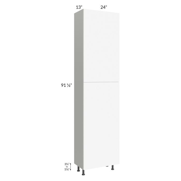 RTA Milan White Matte 24" x 13" x 96" Pantry Cabinet (2 doors, 13" depth)