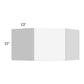 RTA Milan White Matte 24" x 15" Diagonal Corner Wall Cabinet-Left Hinged with 1 Finished End Panel