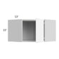 RTA Milan White Matte 24" x 15" Diagonal Corner Wall Cabinet-Left Hinged with 2 Finished End Panels