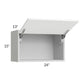 RTA Milan White Matte 24" x 15" Lift-Up Door Wall Cabinet with 1 Finished End Panel
