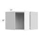 RTA Milan White Matte 24" x 18" Diagonal Corner Wall Cabinet-Left Hinged with 1 Finished End Panel